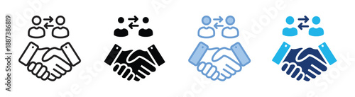 CRM icon set multiple style collection