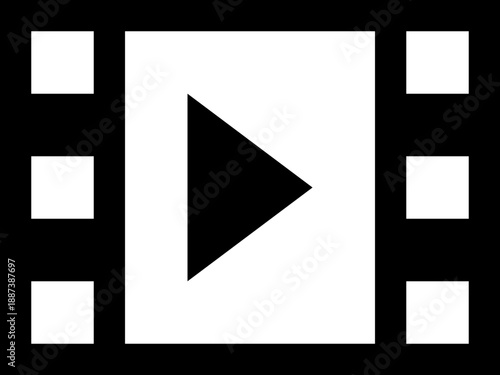 Video Playback Icon Representing Multimedia Content and Digital Entertainment.