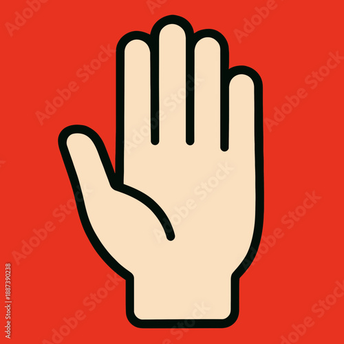 Hand Showing Stop Gesture Against Racism