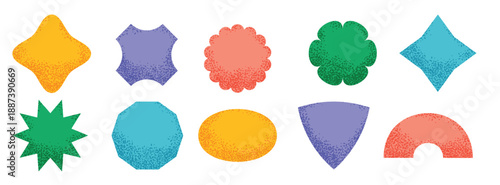 bright sticker shape collection primitive geometric label