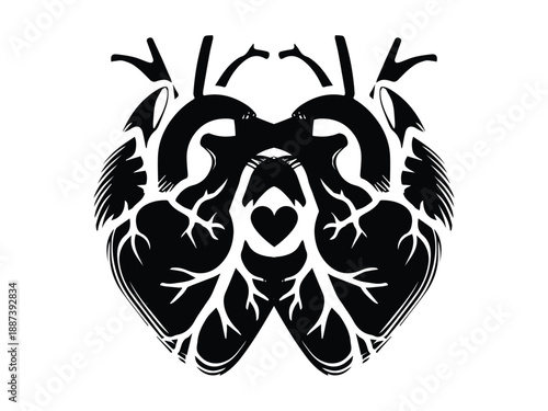 lung vector with black icon color, white background, square canvas shape