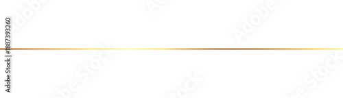 Gold line divider element for design. Golden stripe for decoration. Horizontal line.