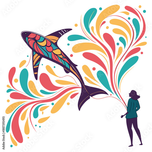 Whimsical fish illustration