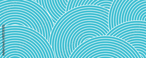 abstract sea blue round waves background