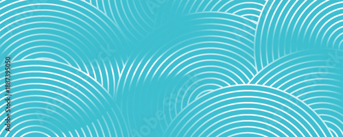 abstract sea blue round waves background