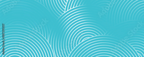 abstract sea blue round waves background