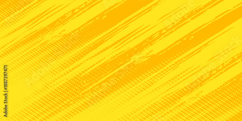 Orange  Retro comic yellow background raster gradient halftone yellow