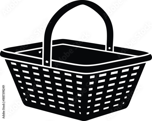 Picnic Basket, Shopping Hamper Icon