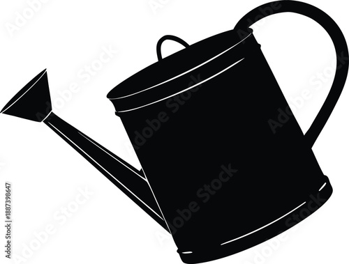 Watering Can, Garden Tool Silhouette