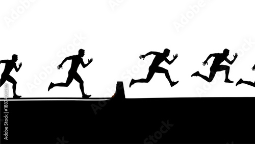 Flaming bird in flight silhouette vector illustration, dynamic motion, dark background, minimalist design