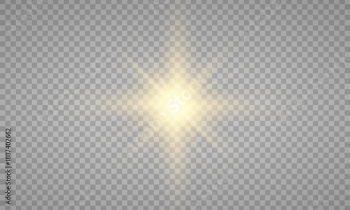 Vector transparent sunlight special lens flare light effect. PNG. Vector illustration