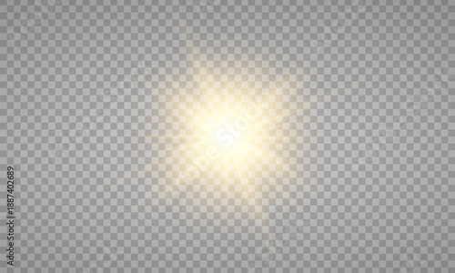 Vector transparent sunlight special lens flare light effect. PNG. Vector illustration
