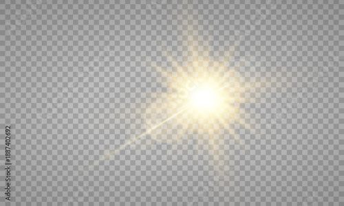 Vector transparent sunlight special lens flare light effect. PNG. Vector illustration