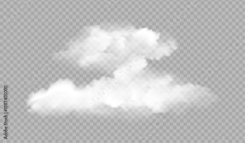 Realistic Smoke Cloud on Transparent Background – Vector Overlay