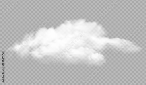 Realistic Smoke Cloud on Transparent Background – Vector Overlay