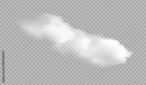 Realistic Smoke Cloud on Transparent Background – Vector Overlay