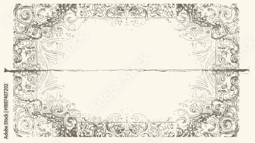 Old parchment inspired paper background with grunge distress, engraving marks, and timeless vintage print atmosphere.