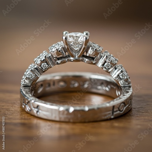 Hidden Meaning Engagement Ring Incorporating symbols or details