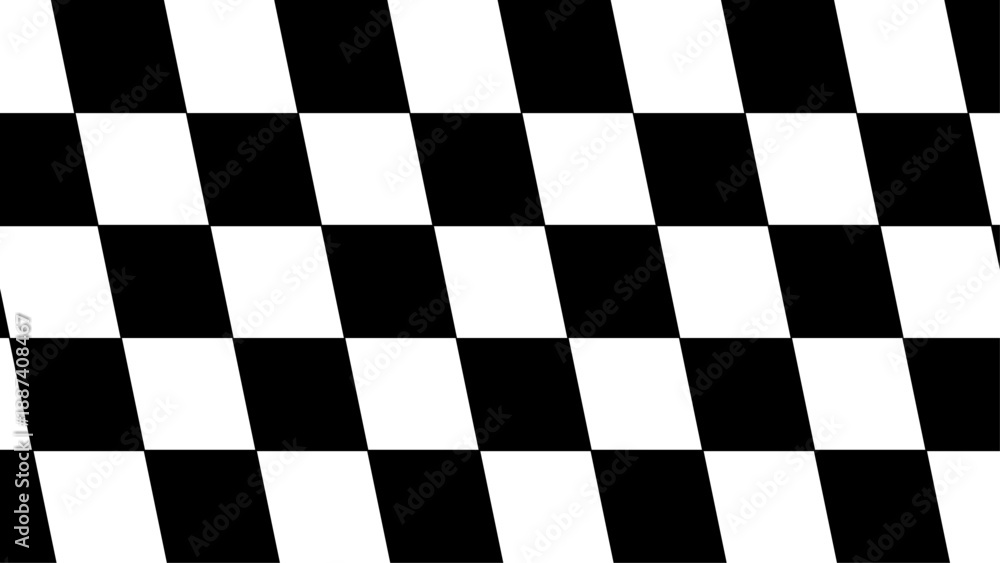 Obraz premium Black and White Checkered Pattern Background.