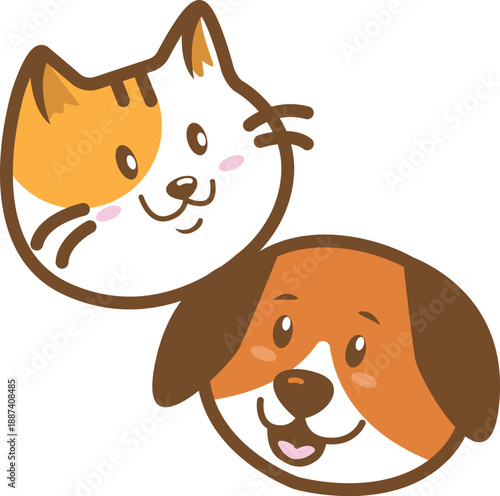 Illustration logo for petshop style cute