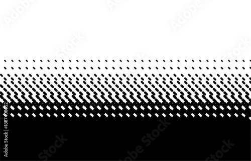 Black and White Halftone Gradient Pattern.