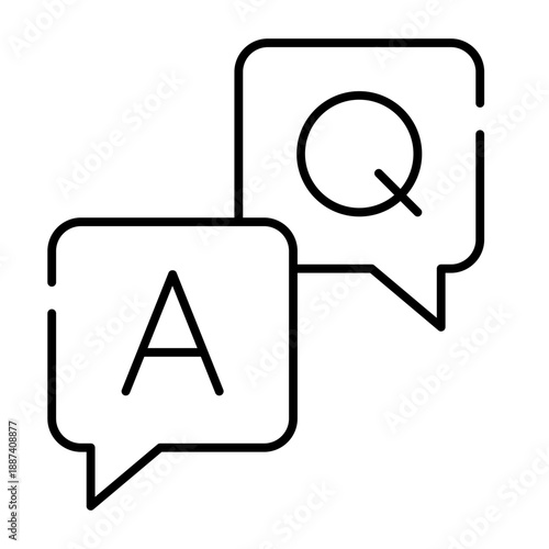 Question and Answer Chat Bubbles flat design vector illustration