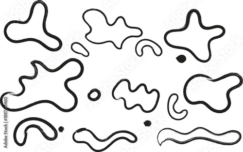 Abstract amoeba shapes illustration
