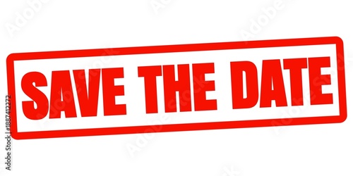 Save The Date Stamp for Wedding Invitations, Event Announcements and Special Occasions