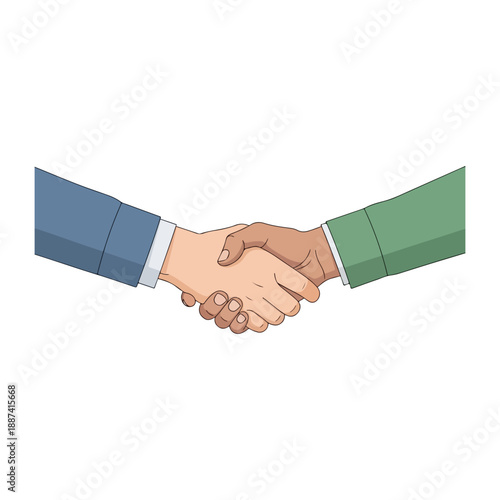 Professional Handshake Deal Agreement Partnership Between Two People