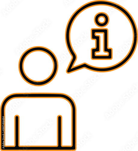 Information icon person help support symbol