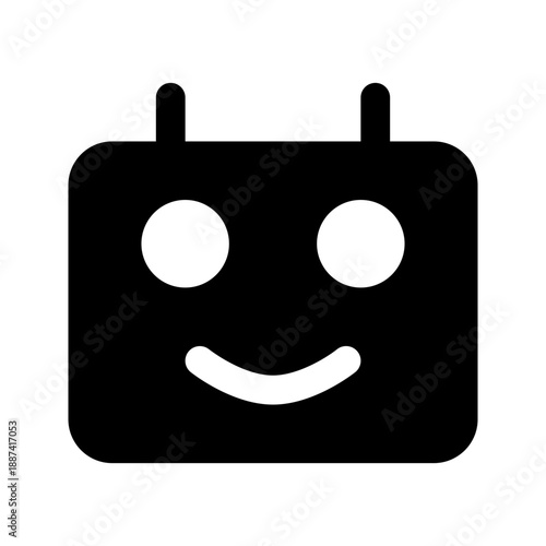 AI chat bot vector icon