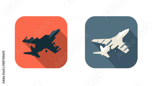 Aviation safety icons featuring oxygen mask and life vest in vector graphics