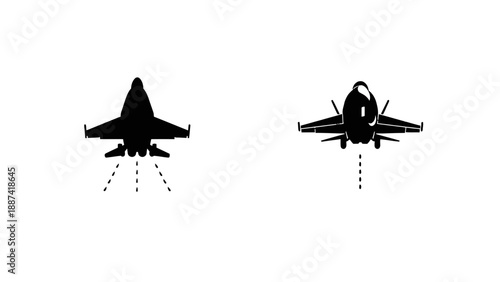 Military jets flying in formation from a top-down aerial perspective, showcasing aviation technology.