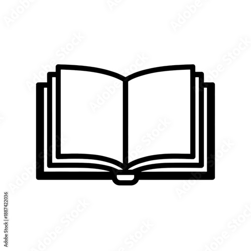 Open Book Line Icon