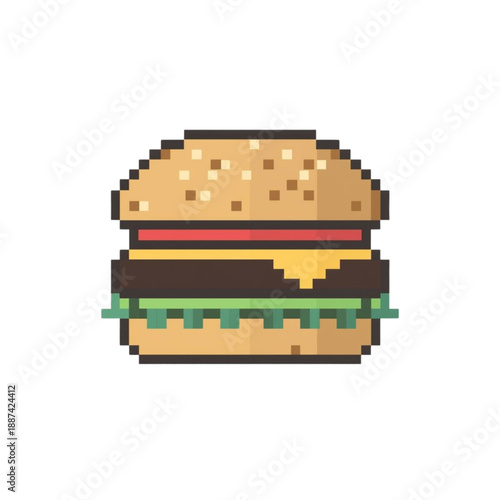 Pixel Burger Icon