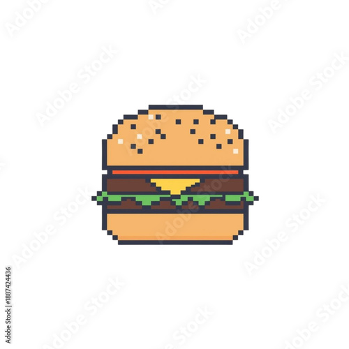 Pixel Burger Icon