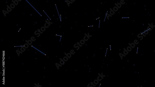 Wallpaper Mural Abstract Blue Lines and Dots Moving Through transparent Space Background Torontodigital.ca