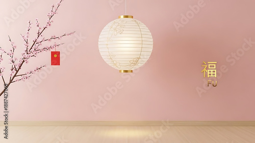 Lunar New Year minimal stock background