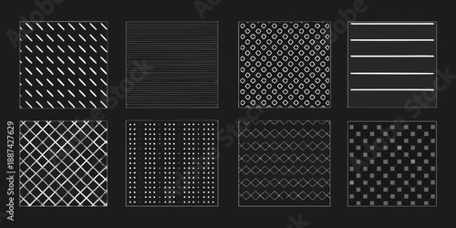 Abstract geometric patterns a collection of varying line and shape arrangements