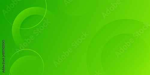 Abstract green background with circles. Dynamic shapes composition.