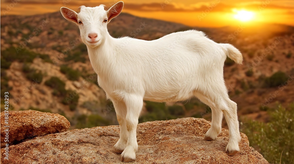 Fototapeta premium Year of the Goat 2027 background abstract clouds and light harmony, Realistic Photo