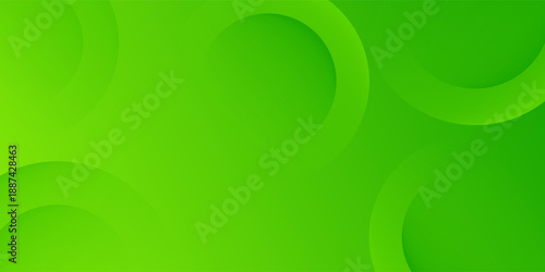 Abstract green background with circles. Dynamic shapes composition. vector ilustration.