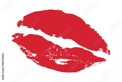 Lipstick kiss mark Romantic lip print Imprint of lips kiss Sexy lips makeup Female mouth Love symbol Design element for beauty fashion poster Valentines Day wedding