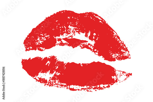Lipstick kiss mark Romantic lip print Imprint of lips kiss Sexy lips makeup Female mouth Love symbol Design element for beauty fashion poster Valentines Day wedding