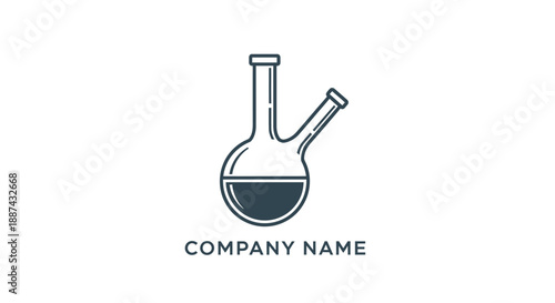 Laboratory Flask Icon Graphic Design Element.