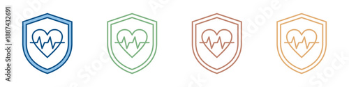 health protection Icon Set Multiple Style Collection 
