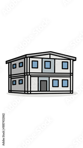 Modern Two-Story Prefabricated House Design