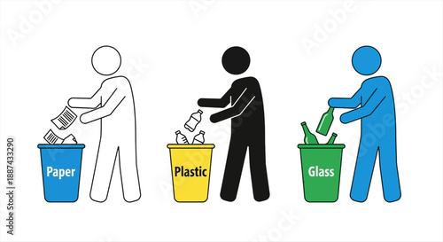 Recycling Symbols Paper, Plastic, and Glass Disposal Guide