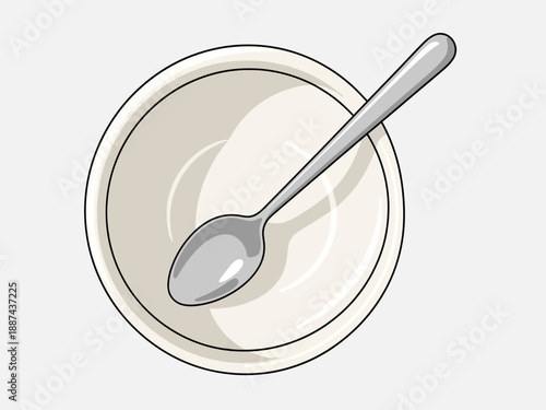 Silver Spoon in a Bowl of Soup.