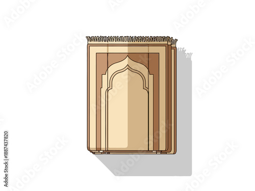 Islamic Notebook Cover with Arch Design Element.